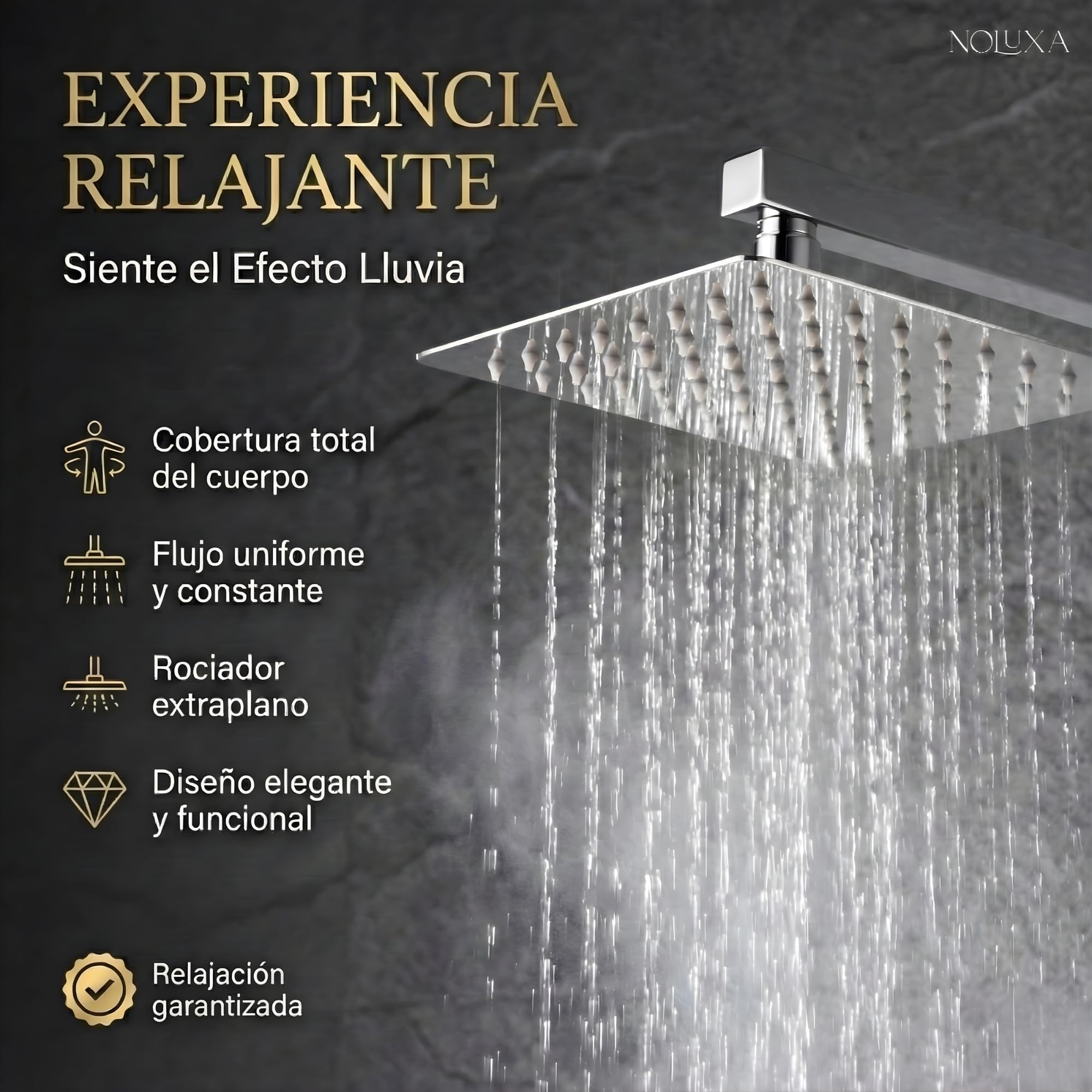 IMEX - Colonna Doccia con Rubinetto Vasca Cromato | Set Vasca con Soffione Anticalcare | Rubinetteria in Ottone e Acciaio Inox S.304 con Asta Estensibile | Serie Fiji