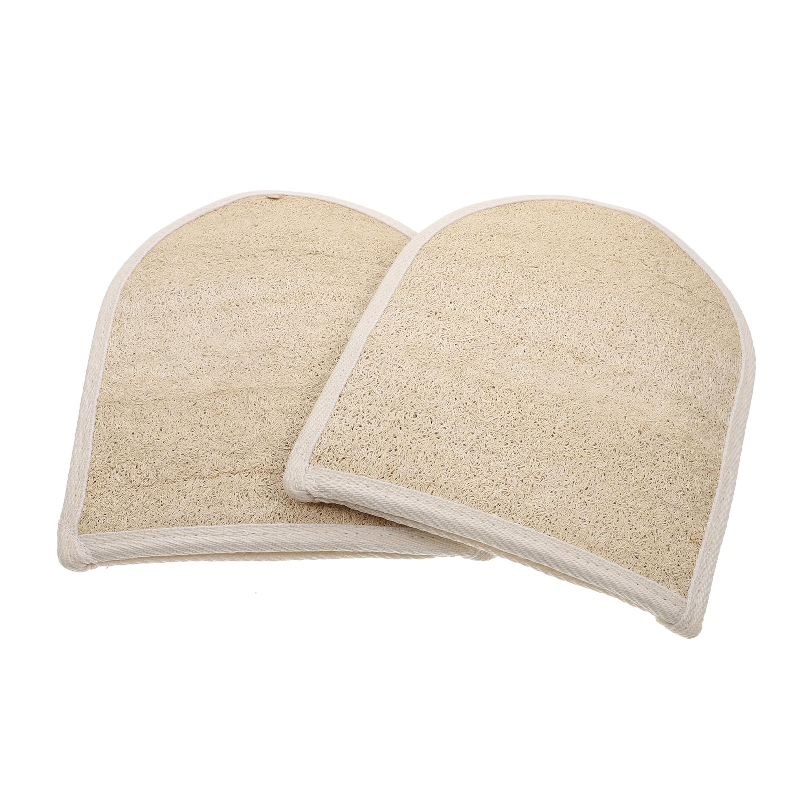 Didiseaon 10 Pezzi Guanti da Bagno Esfolianti in Luffa Beige per Doccia e