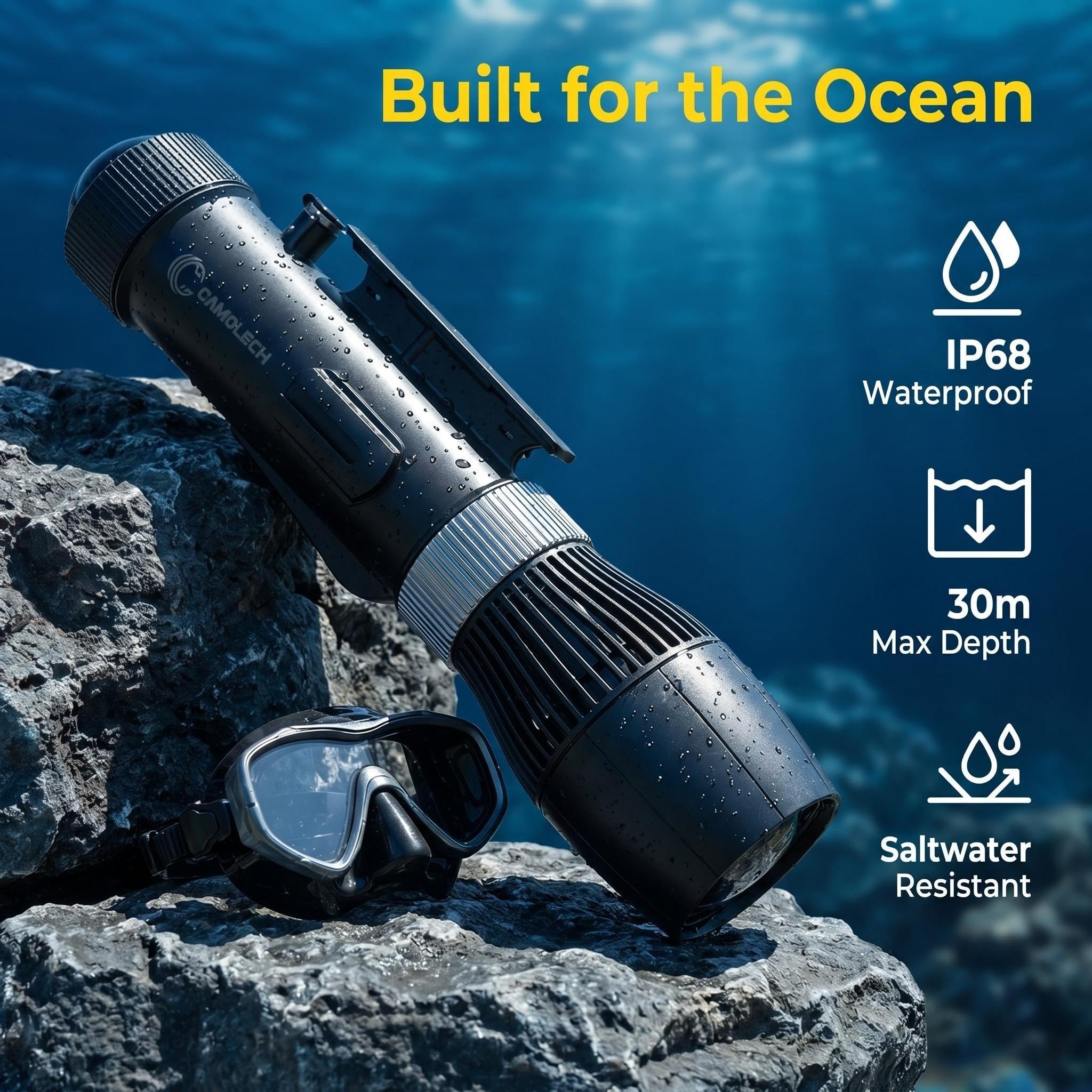 Skuter podwodny 900 W i silnik kajakowy, zdejmowana bateria 16000 mAh, dla dorosłych, do sportów na świeżym powietrzu, nurkowania, snorkelingu w morzu/jeziorze/basenie, zestaw elektrycznego