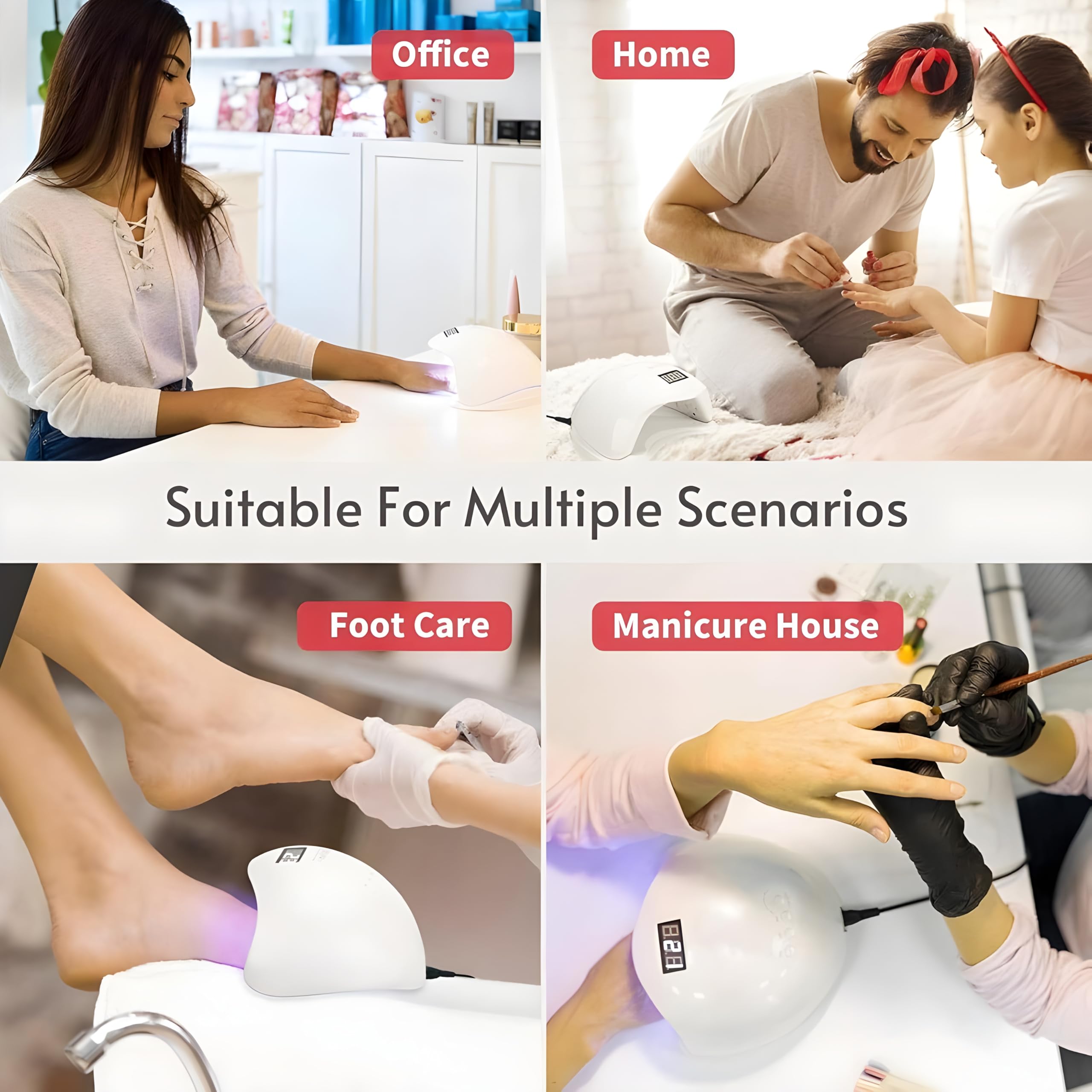 Trendy Look Professional UV Lamp for Nail Paint | Nail Paint Dryer Machine for Quick Drying | UV Nail Polish Dryer | 48 WTrendy Look 48W LED UV Nail Lamp – Fast Drying Gel Nail Light for Manicure & Pedicure with Auto Sensor & 3 Timer Settings (48 W LED UV LAMP) - Image 6 thumbnail