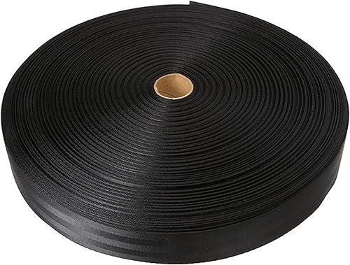 US Cargo Control Correa estilo cinturón de seguridad de 2 pulgadas x 300 pies, correa de cinturón de seguridad de poliéster negro, 5 paneles, 6,000