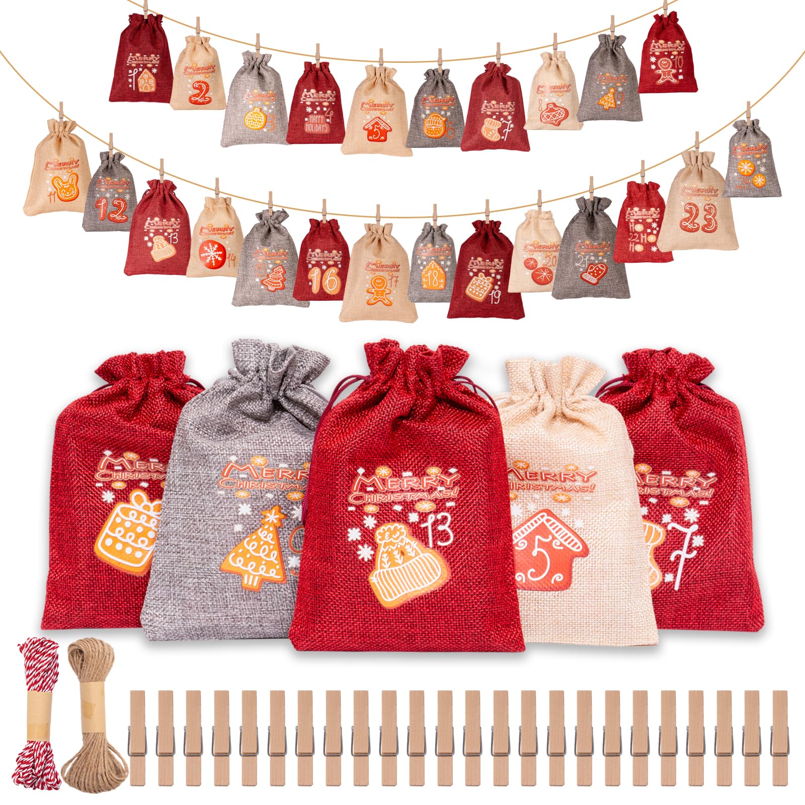 CALENDRIER DE L'AVENT 2024 Vide A Remplir Soi Meme Femme Homme Enfant