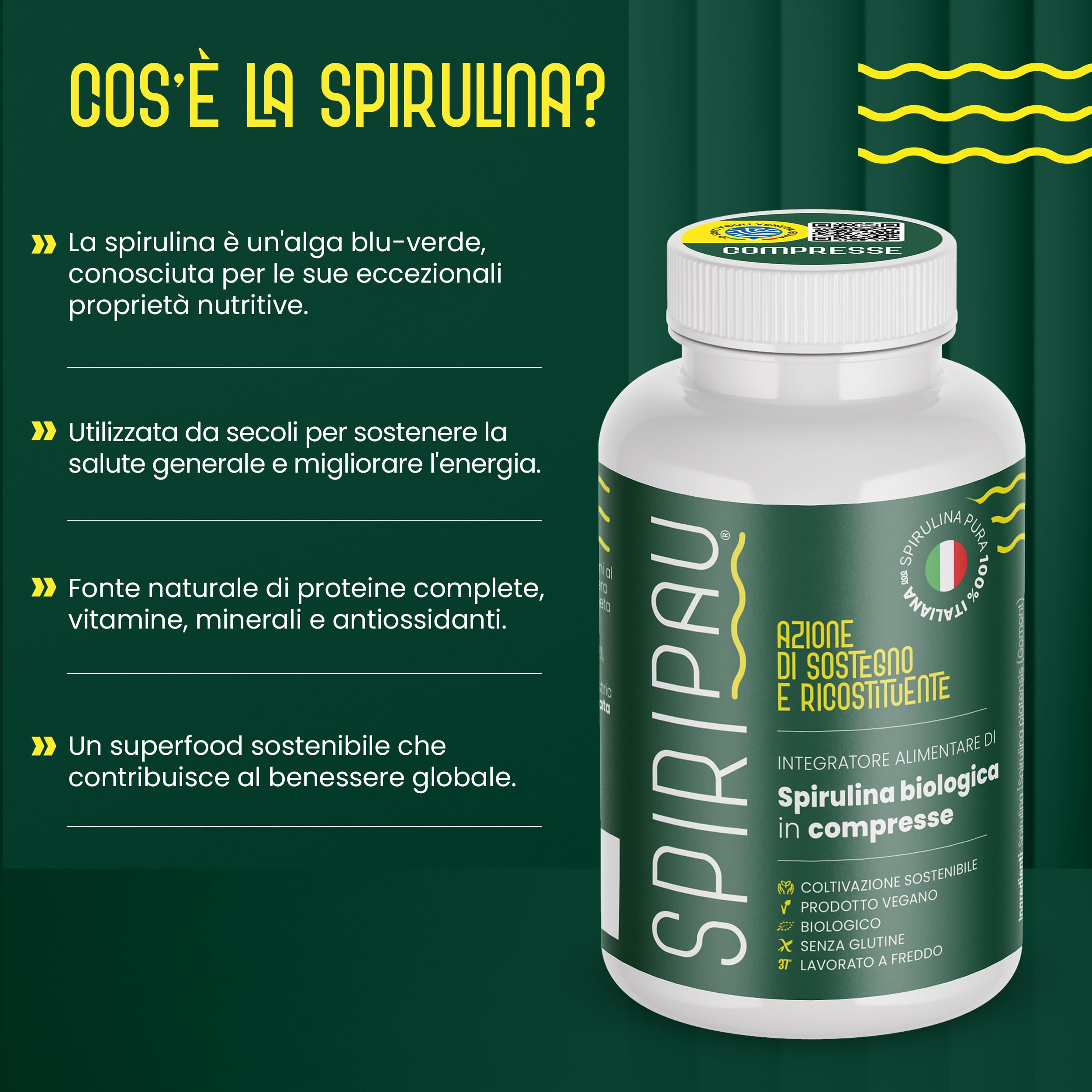Spirulina Bio Compresse - 100 Compresse
