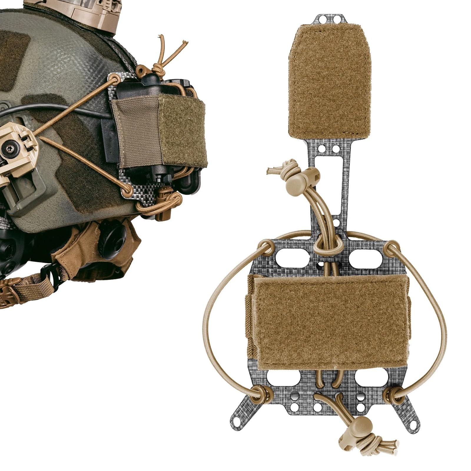 PVS31 Sistema di ritenzione della batteria del casco tattico sacchetto della batteria, regolabile Airsoft Paintball casco accessori.
