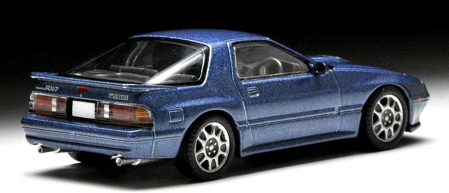 TomyTEC 307648 1/64 Mazda RX7 GT-X Savanna, Blau, Modell 1989 Die