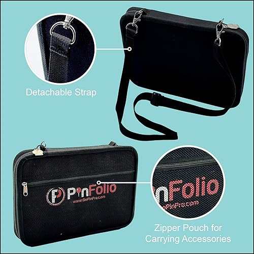 Miniatura 4 de PinFolio Bolsa de exhibición clásica, deportiva ligera y libro de pines de Disney diseñado para almacenamiento y fácil comercio hasta 100 pines