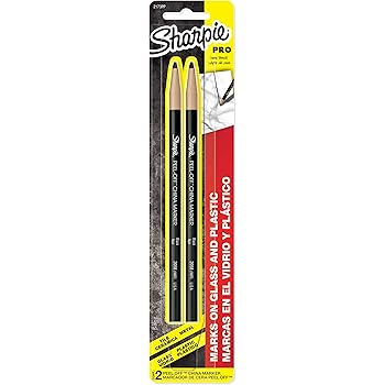 Sharpie 2173PP Peel-Off China Markers, Black, 2-Count