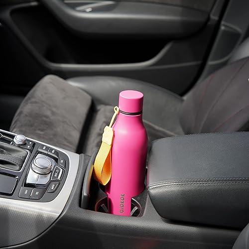 Miniatura 4 de BJPKPK Botellas de agua aisladas, botella de agua de metal de acero inoxidable de 18 onzas con correa, termo a prueba de fugas, tazas, frascos,