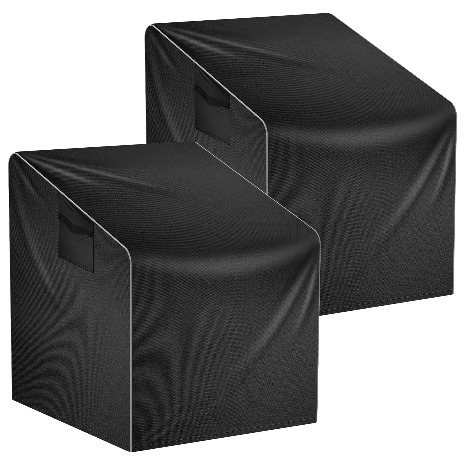 2 Stück Gartenstühle Abdeckung, 100x85x75cm | 210D Oxford Schutzhülle, Stuhlabdeckung Outdoor, Wetterfest und UV-Beständig.
