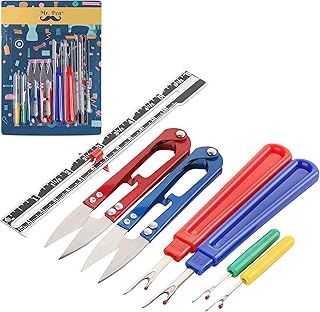 Mr. Pen- Seam Ripper Kit, 7 pcs, Seam Ripper Pack, 4 Seam Rippers with 2 Thread Snips and 1 Sliding Gauge, Seam Rippers for Sewing, Sewing Tools, Thread Cutter, Seam Ripper and Thread Remover.