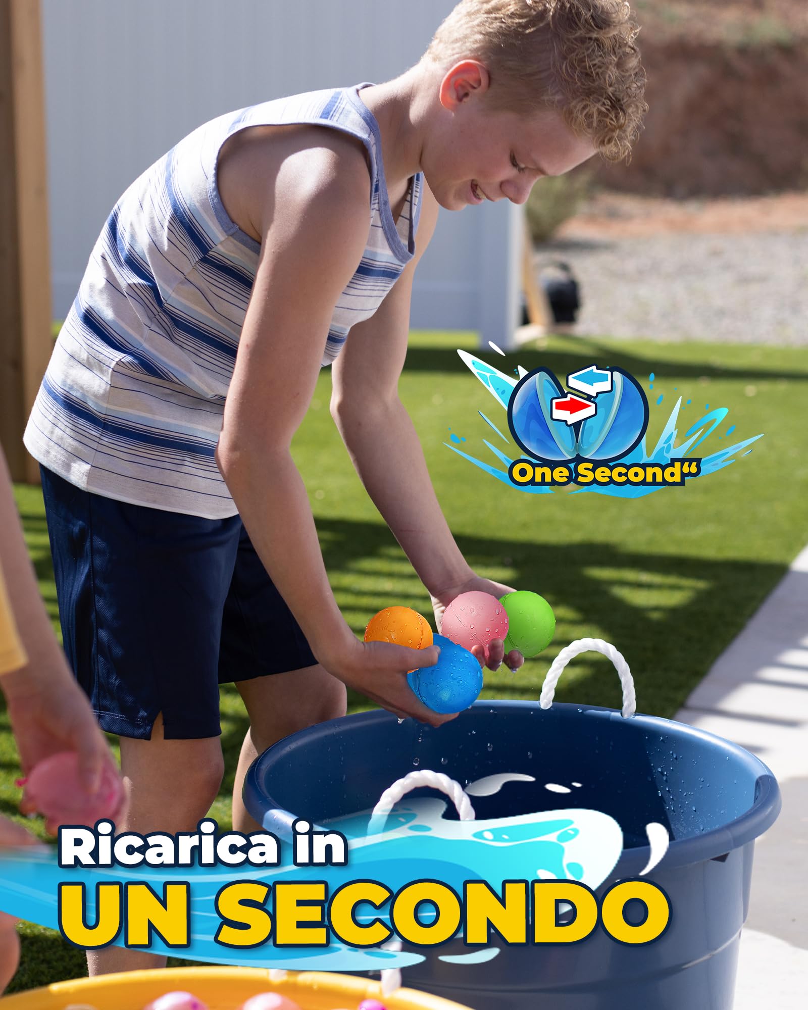 KOKODI Gavettoni Riutilizzabili Magnetici Autosigillanti, Palloncini Acqua Riutilizzabili in Silicone BPA-Free, Bombe d'Acqua per Giochi Acqua Bambini, Spiaggia, Piscina (16PZ)
