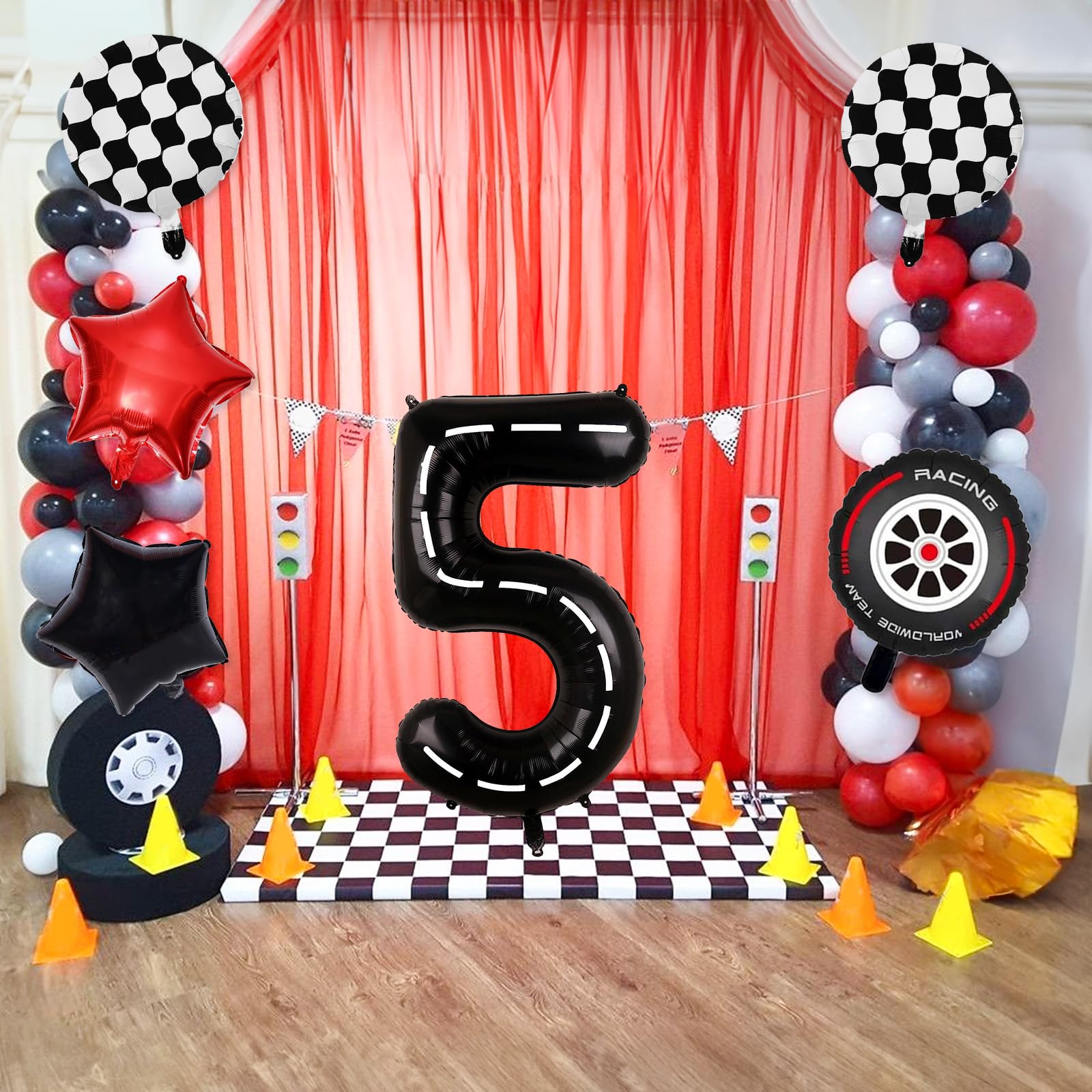 Raceauto Ballonnen Set - Verjaardag Decoratie Raceauto Ballonnen Set - Verjaardag Decoratie