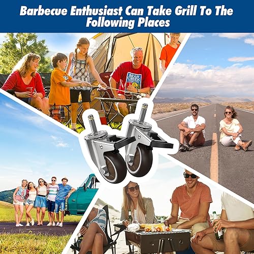 Miniatura 3 de Paquete de 4 equilibradores para soporte de plancha Blackstone, se adapta a la plancha de mesa de 22 pulgadas17 pulgadas, asegura que las patas