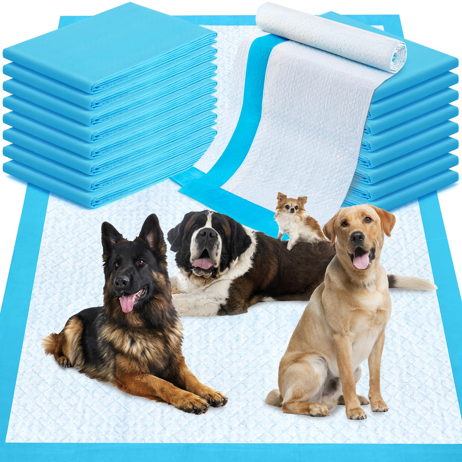 Pee Pads for Dogs 36"x48" 40 Count, Puppy Pads Extra Large, Disposable Thicken Pet Training Pads for Cats Doggie Rabbits, Incontinence Underpads Ultra