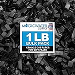 MagicWater Supply Crinkle Cut Paper Shred Filler-1LB Monster Black-Decorative & Protective Packaging for Bridesmaid Gifts & Bridesmaid Proposal Gifts Holiday Stuffers Birthdays Wedding & Anniversaries