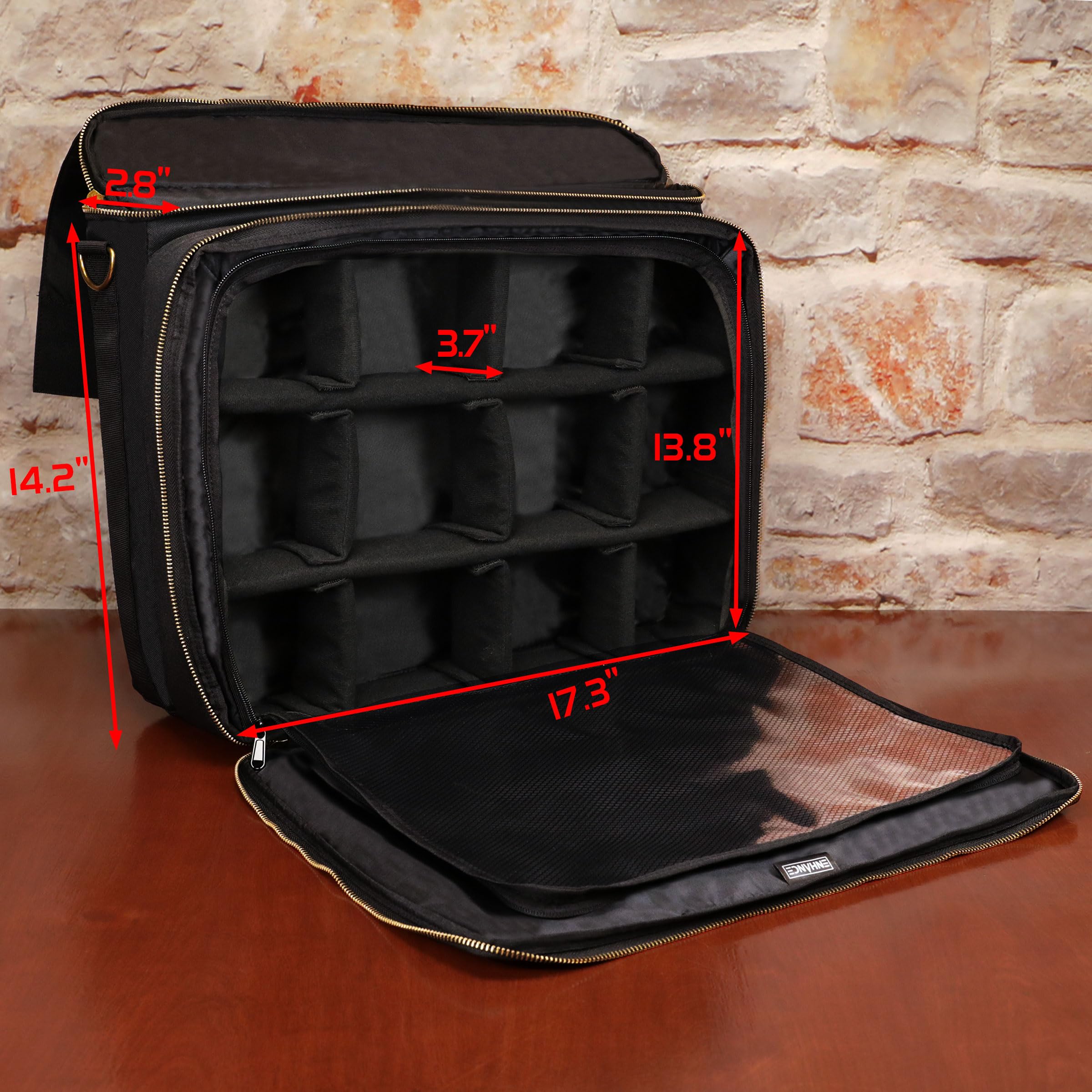 ENHANCE MTG Bag Compatible with Deck Box, Top Loader Binder, MTG Commander Deck & More TCG Trading Card Accessories - Magic The Gathering Travel Bag with Card Defender Screen, Customizable Interior