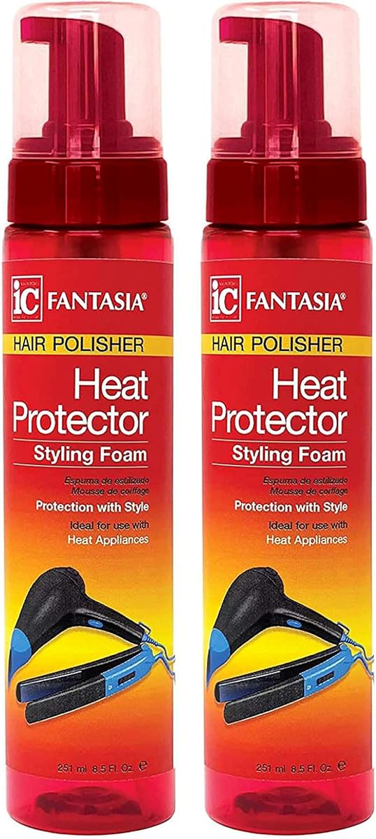 Fantasia Ic Heat Protector Styling Foam Polisher 8.5 Ounce (Pack of 2)