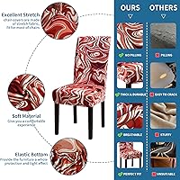 Vista 50 de Juego de 6 fundas elásticas para sillas de comedor, extraíbles y lavables, para sillas de comedor, hotel, ceremonia