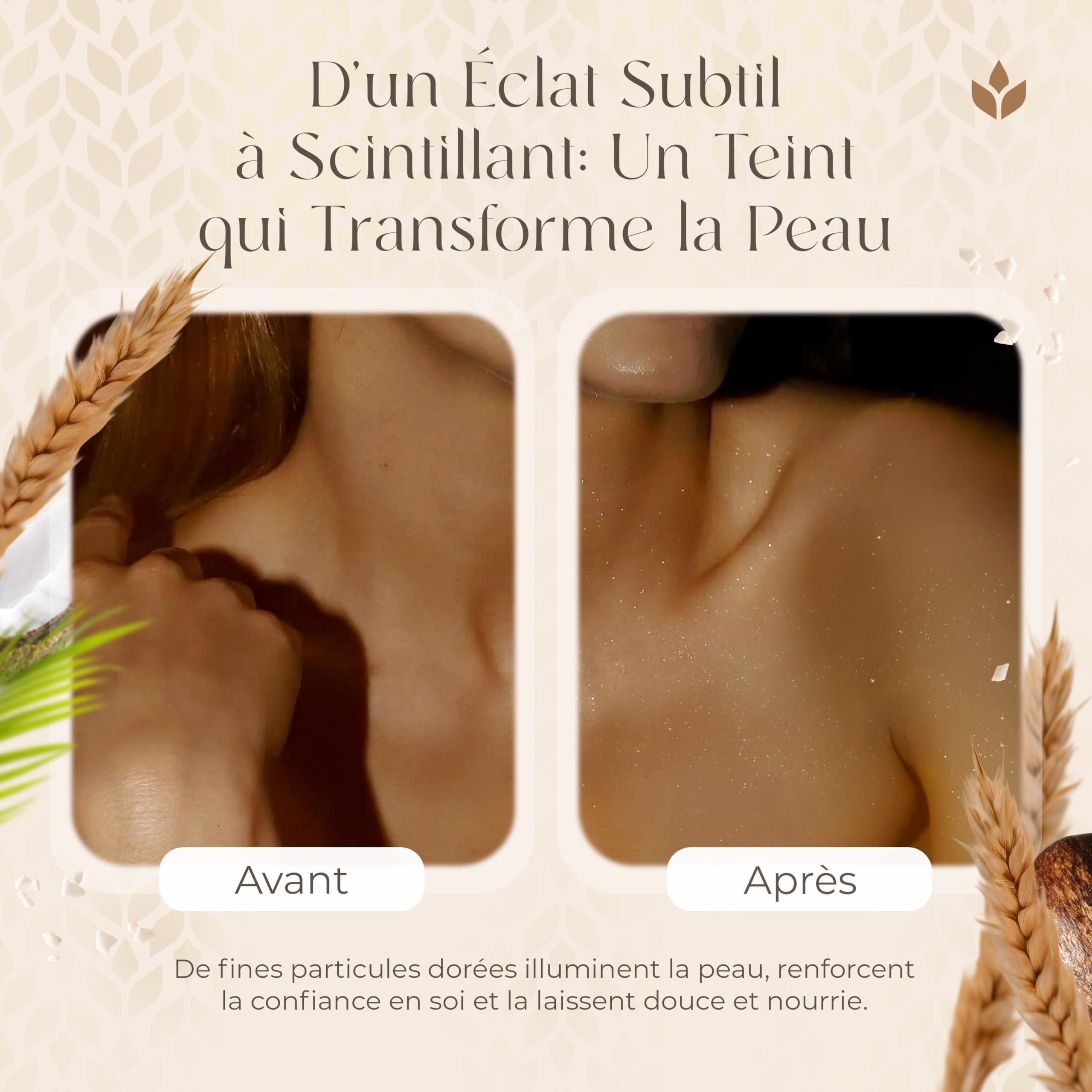 Cocoa Glow Huile corporelle scintillante – Formule 100% naturelle pour une hydratation intense et une peau lumineuse (100 ml)