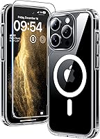 Vista 25 de TAURI Funda magnética 5 en 1 diseñada para iPhone 14 para iPhone 13, [compatible con MagSafe] con 2 protectores de pantalla + 2 protectores de lente