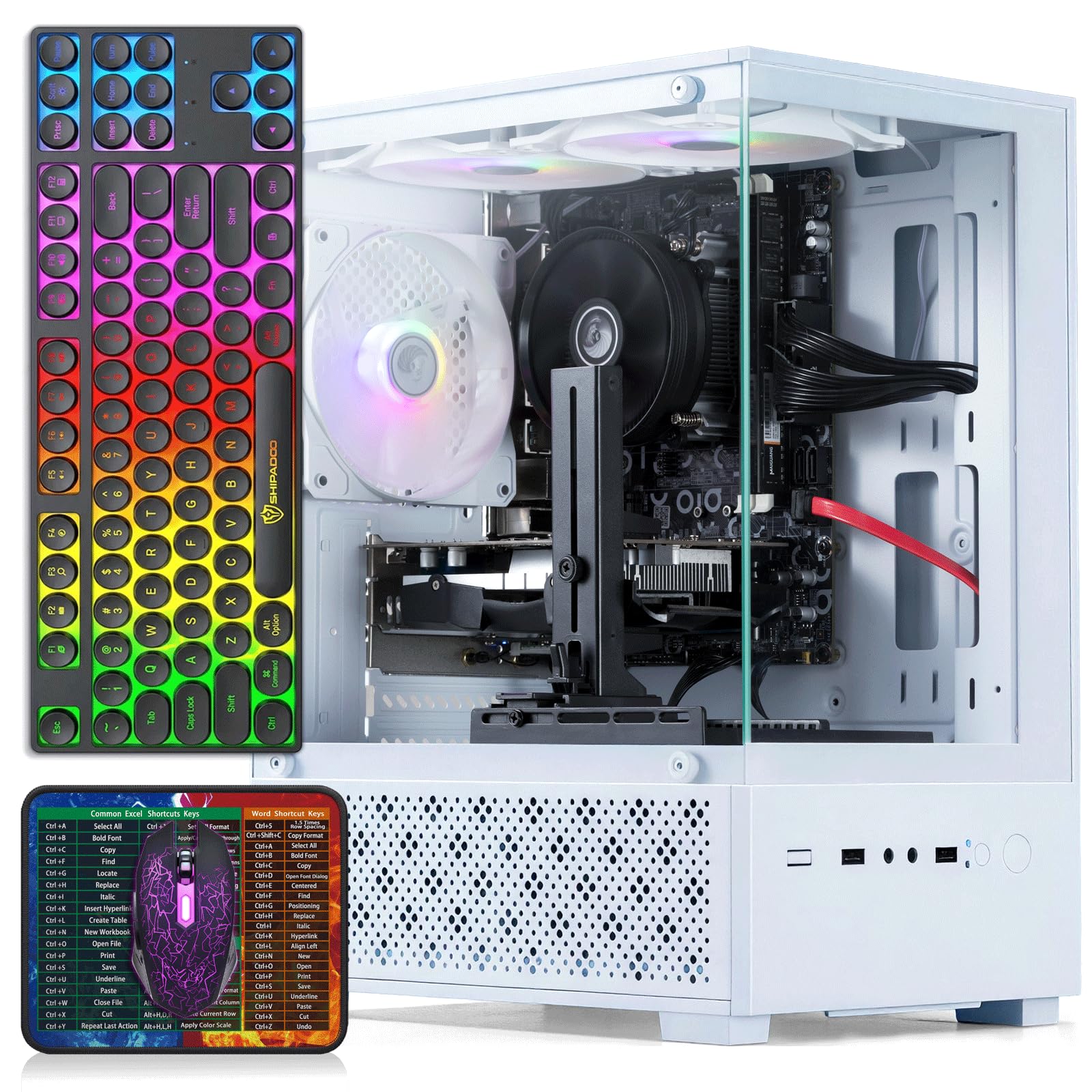 Tisukisu Prebuilt Gaming PC Desktop,Core i7 Tower Computer,GTX1050 Ti,Win11 | 16GB RAM an…