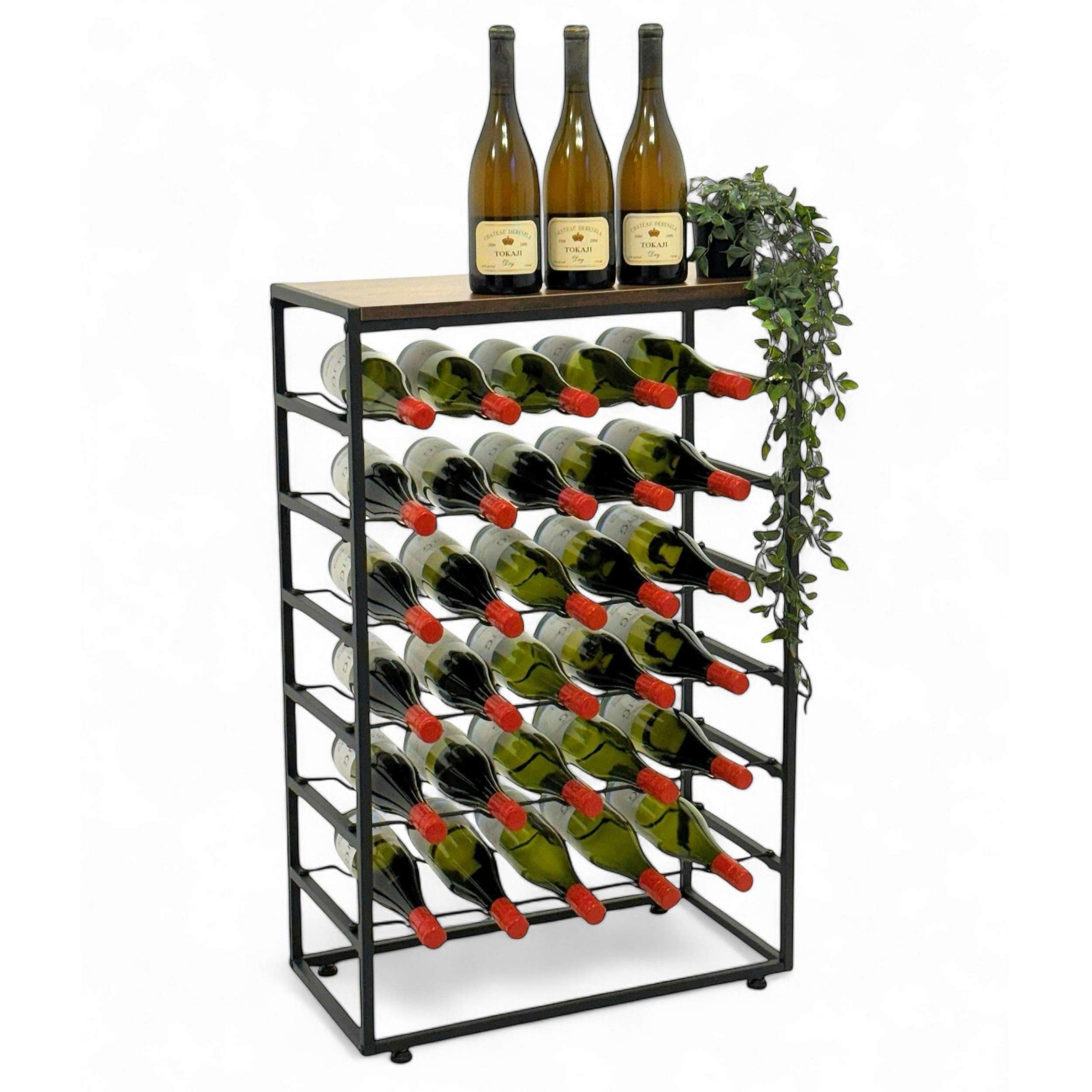 DanDiBo Étagère à Vin Murale En Métal Noir Moderne 96695