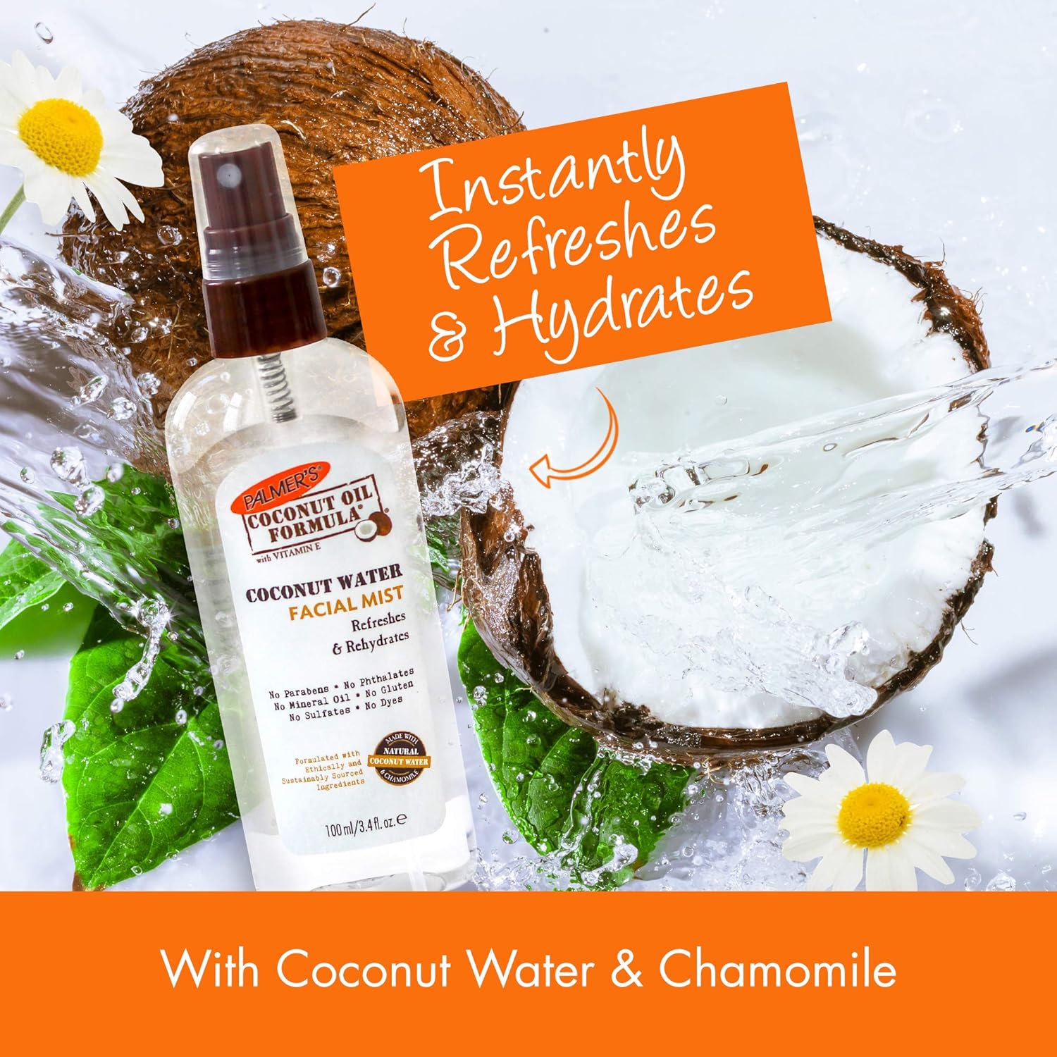 Palmer's Coconut Oil Formula Coconut Water Facial Mist, 3.4 fl. oz. : Beauty & Personal Care