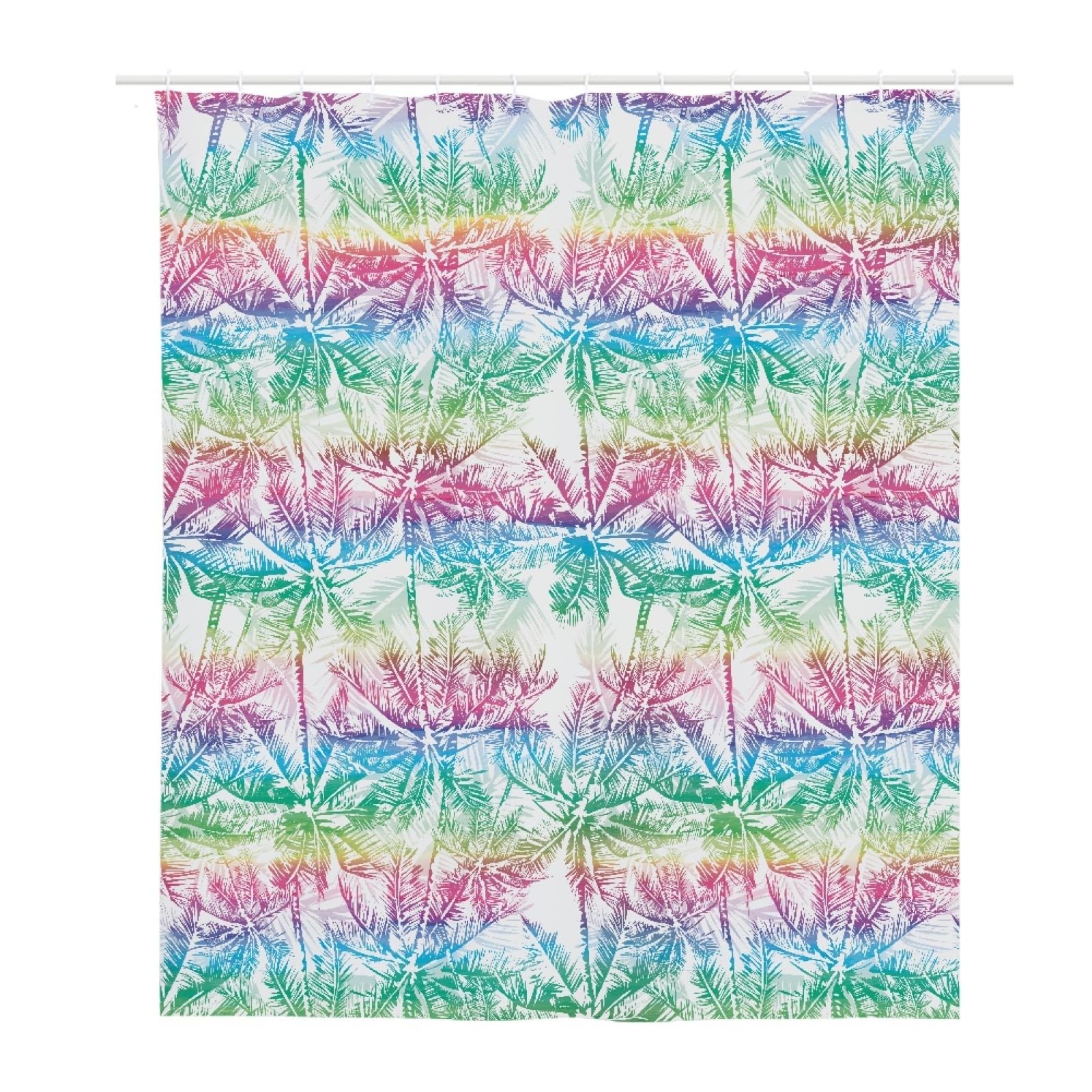 Rideau de douche imperméable pour baignoire familiale ambiance spa coloré