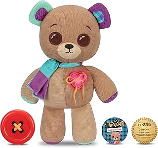 Interactive 14" Plush. Make A Wish & Comes to Life. Magical Expressive Button Eyes - Happy, Sad, Winks & Blinks. 70+ Expressions & Reactions. Batteries Included. Ages 3+