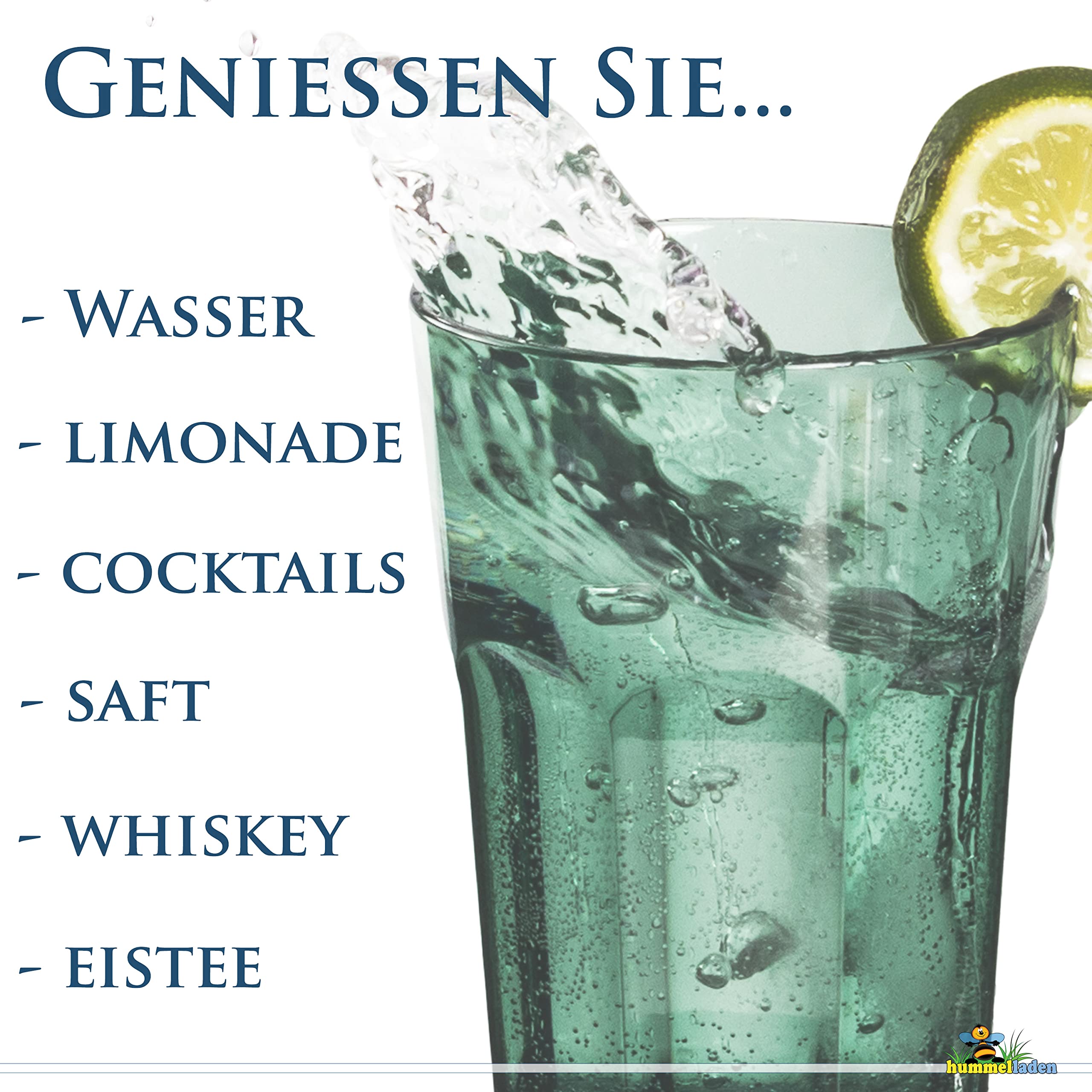 Melamin Geschirr Set Jesolo Blau für 6 Personen - Steingutoptik Spülmaschinengeeignet Essgeschirr Campingzubehör Campinggeschirr Wohnwagen Camping Festival Picknick Gartenparty
