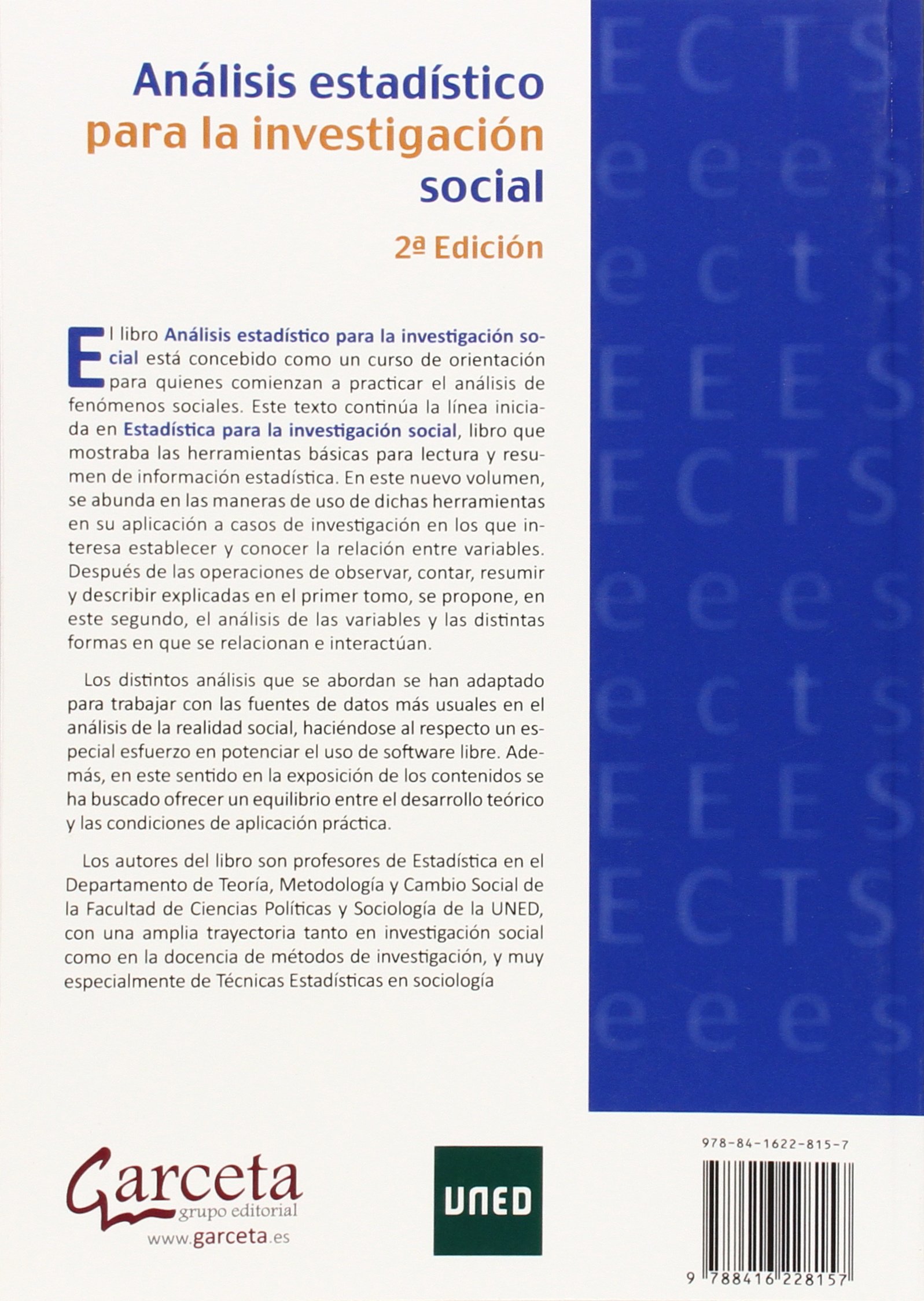 Análisis estadístico para la investigación social. 2ª Edición (UNED)