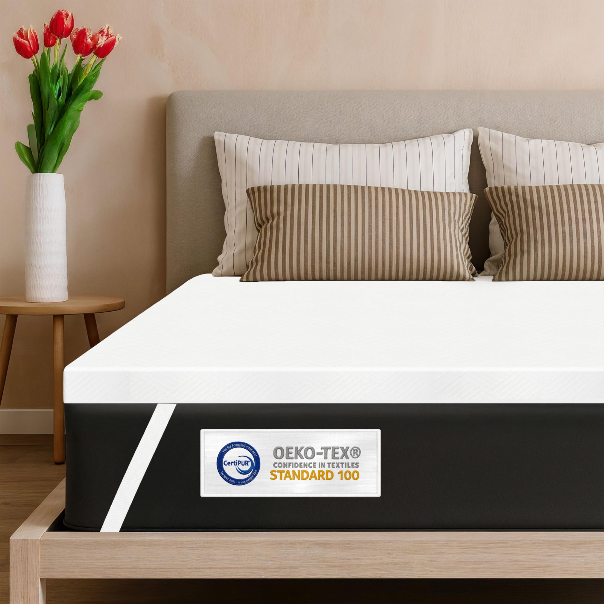 Newentor® Topper In Gel 2 In 1 160x200 Cm - Altezza 10 Cm, Durezza H2&H3, Certificato ÖKO-TEX® - 3