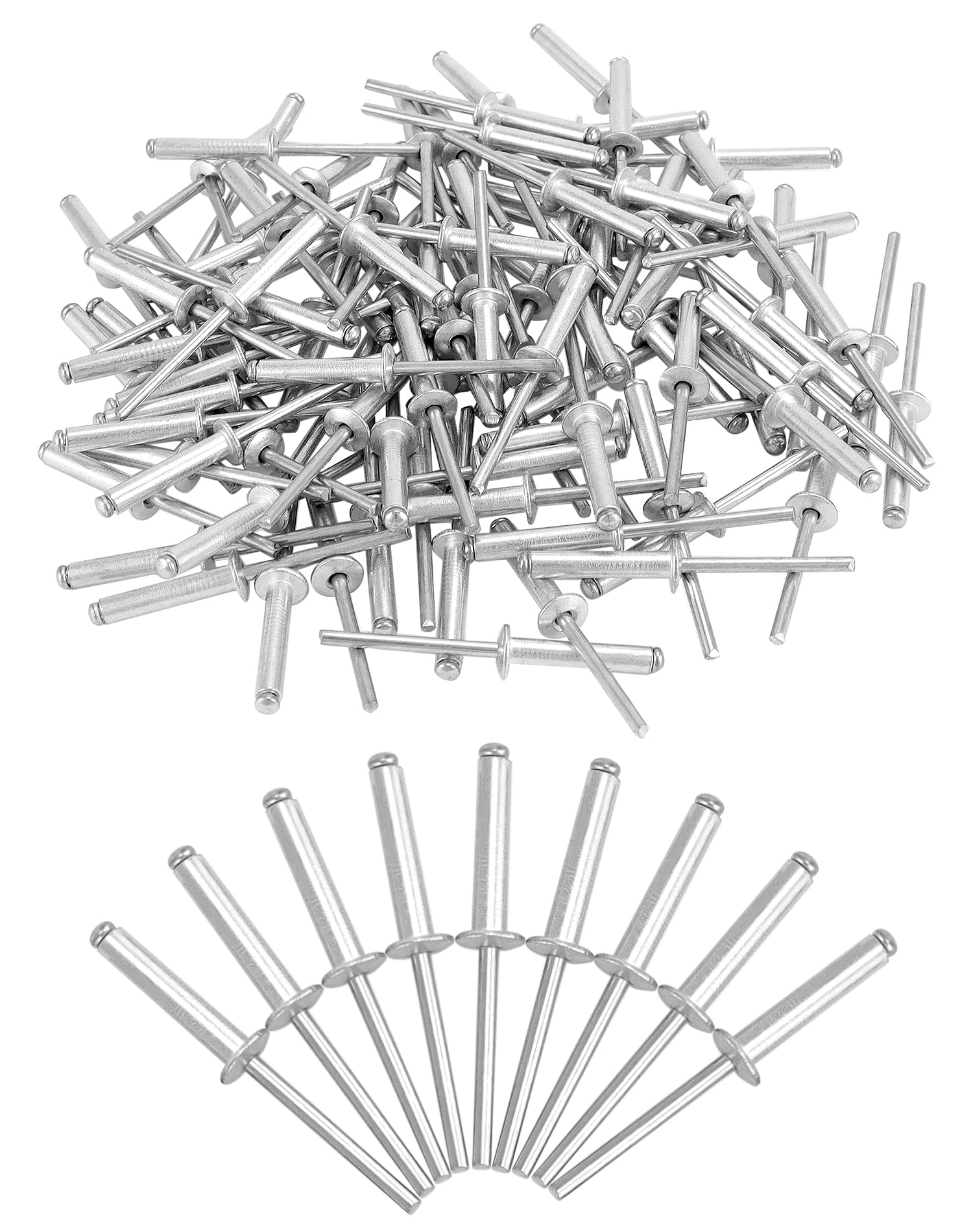 Large Flange Pop Rivets 1/8 x 3/8All Steel (4-6) Dome Head Qty