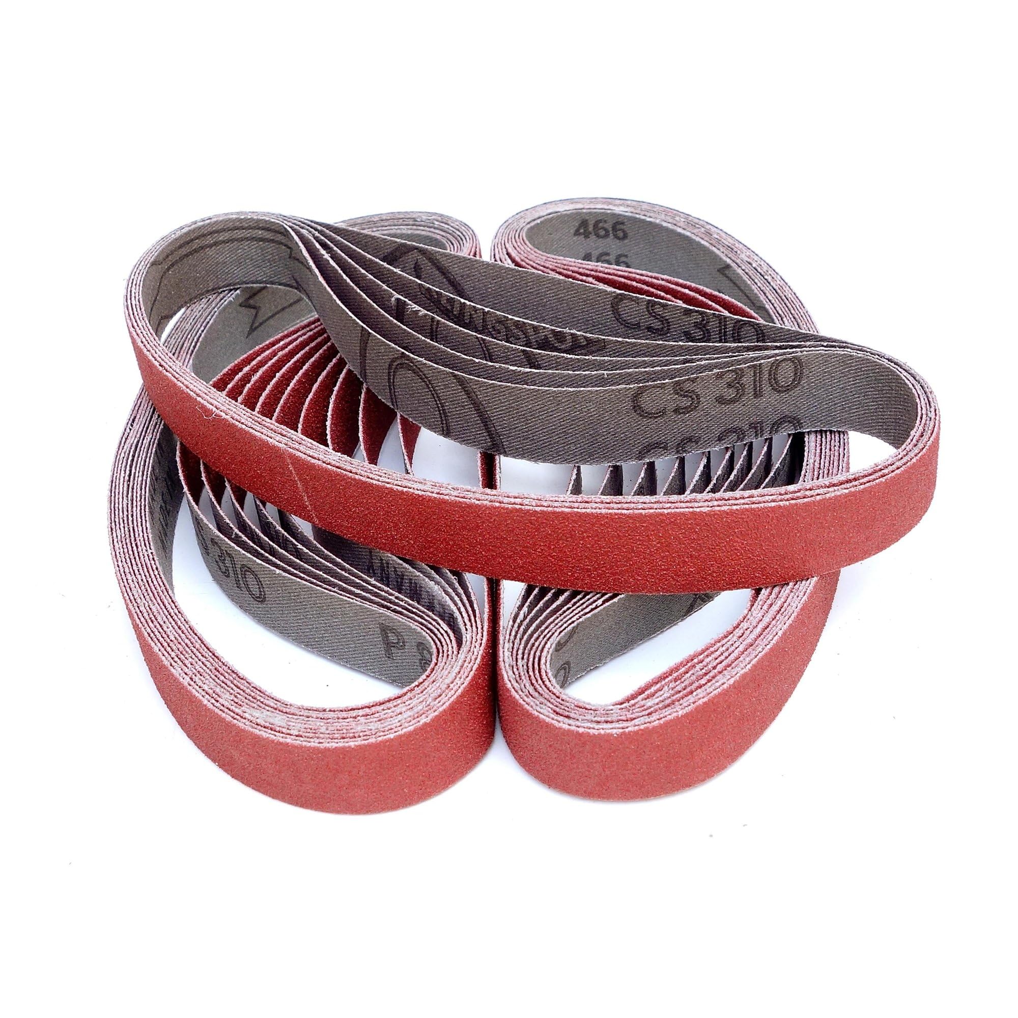 Nastro abrasivo CS310XF – 75 x 533 mm – Grana P40 – 20 pezzi – per metallo, acciaio inossidabile, legno – base tessuto flessibile e resistente agli strappi – Nastri abrasivi professionali