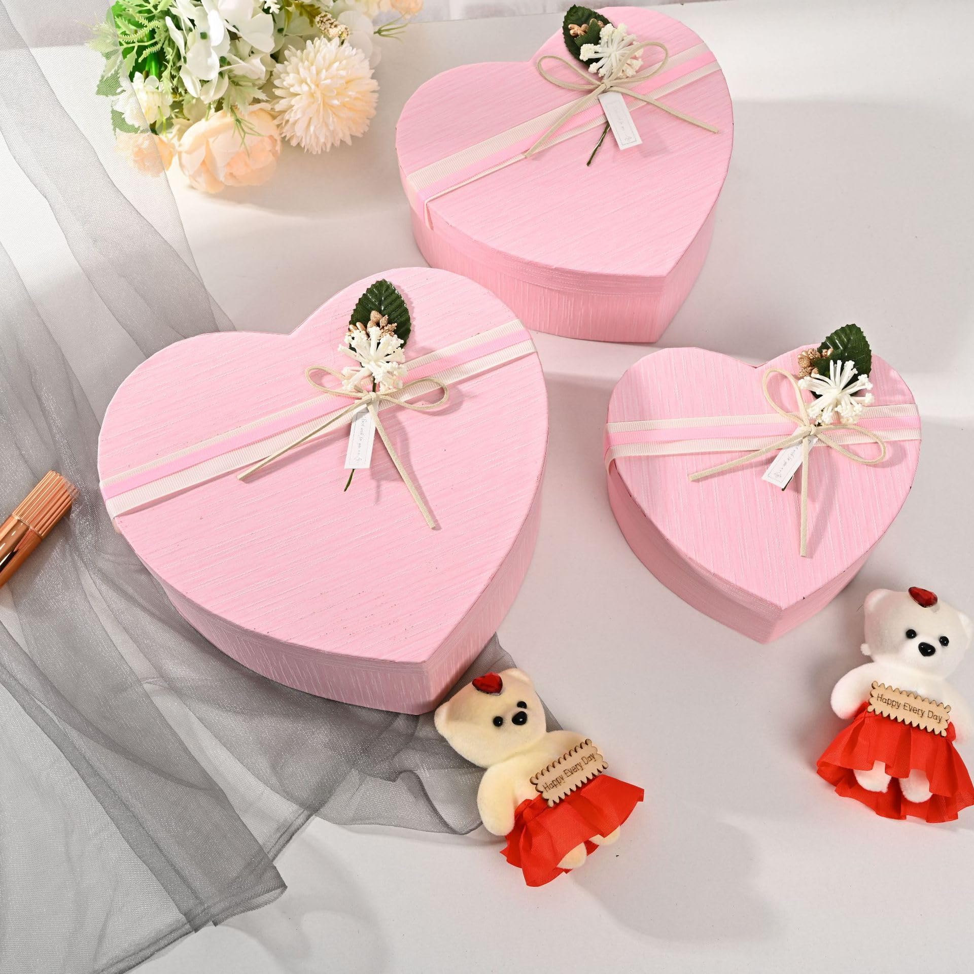 Amazon | HAISENGO フラワーアレンジメント用ハート型ボックス 3個