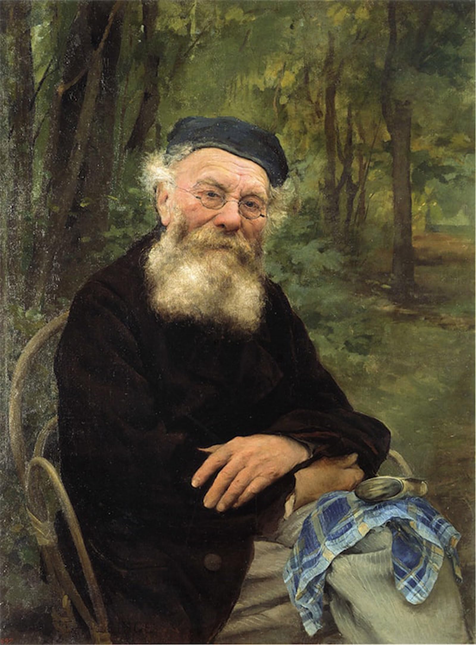 SERENDIPITP Aesthetic Poster Photo Wall Print Retro Picture Portrait of My Grandfather by Jules Bastien-lepage Modern Wall Artwork for Home Decor 60x90cm
