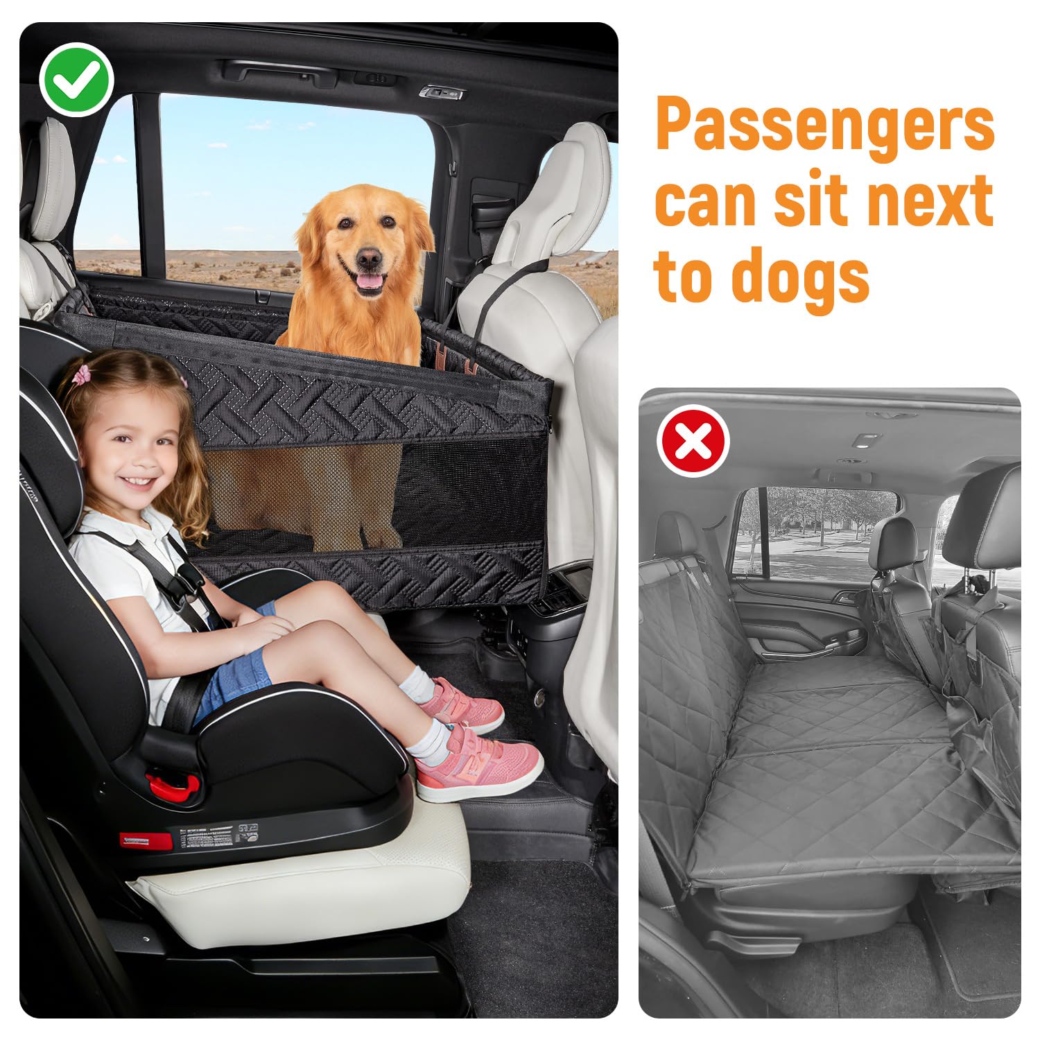 YJGF Large Dog Car Seat Large Size Dog,Pet Car Seat Cover for Back Seat Extende,Pet Booster - image 3