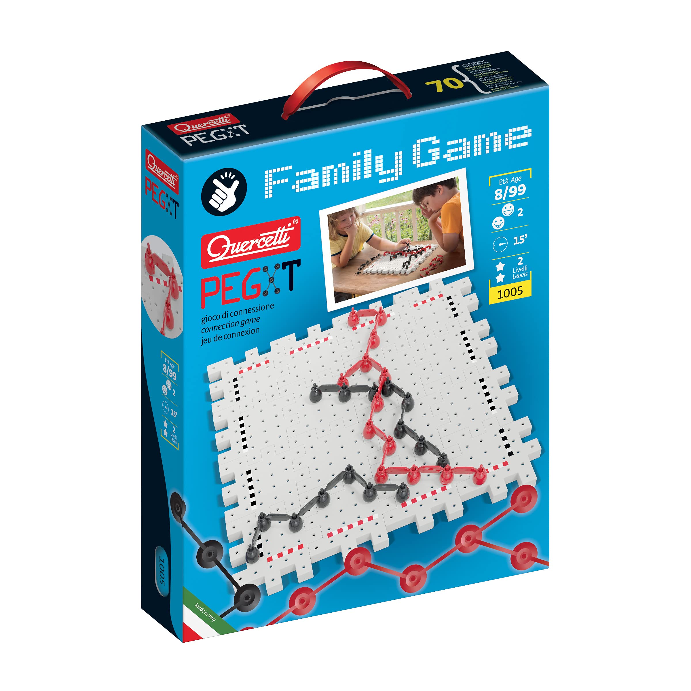Quercetti - PegXT Strategy Game, 1005, Multi-coloured