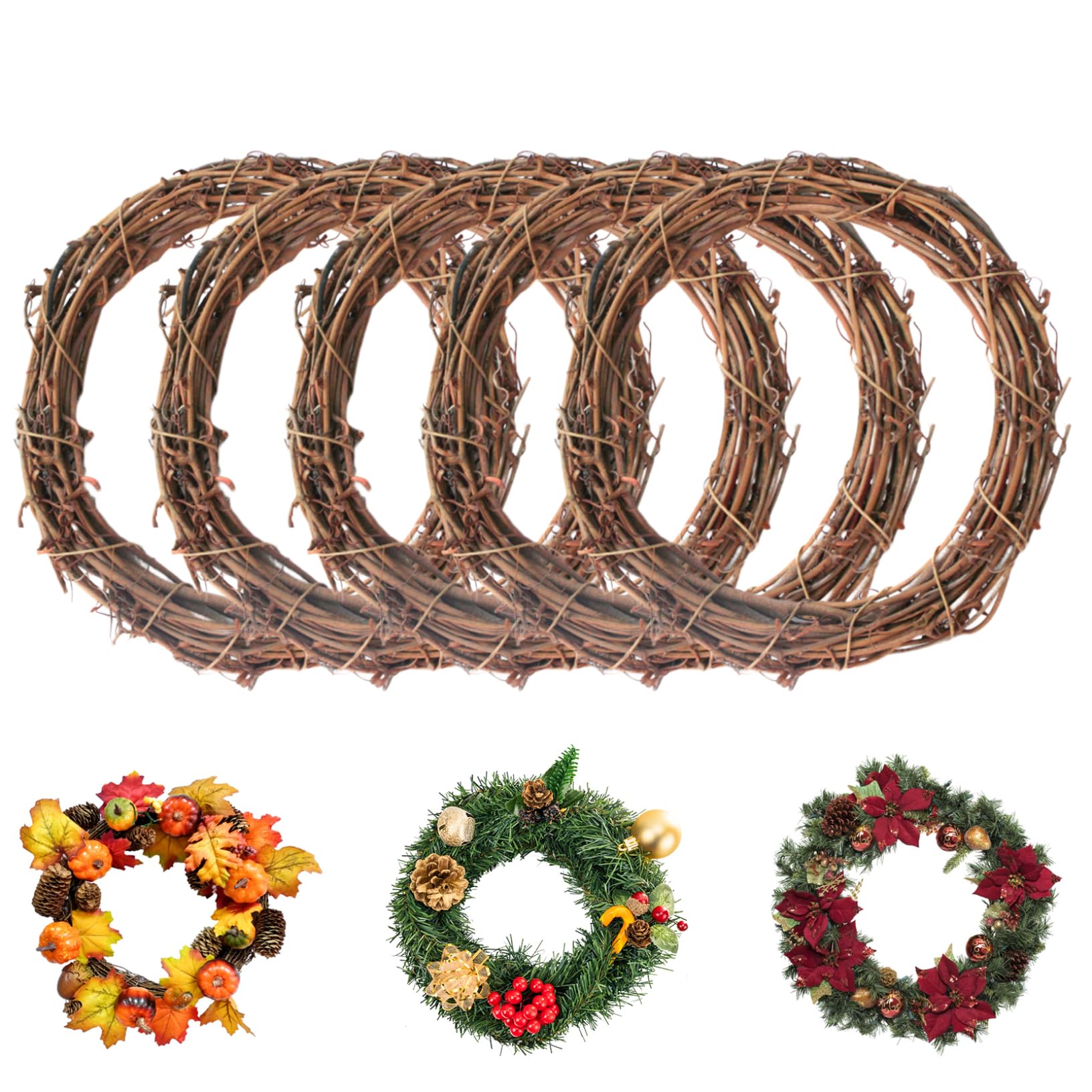 Couronne en rotin de Noël pour sublimer la décoration de votre porte d'entrée