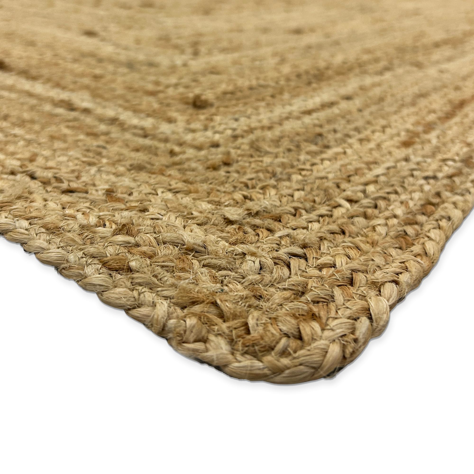 Natural Fiber Collection Teppich, handgefertigt, Jute-Läufer, dick, 0,7 cm, handgefertigt, natürliches einfarbiges Muster, Teppiche für Eingangsbereich, Flur, Küche, Nachttisch, Innen- und