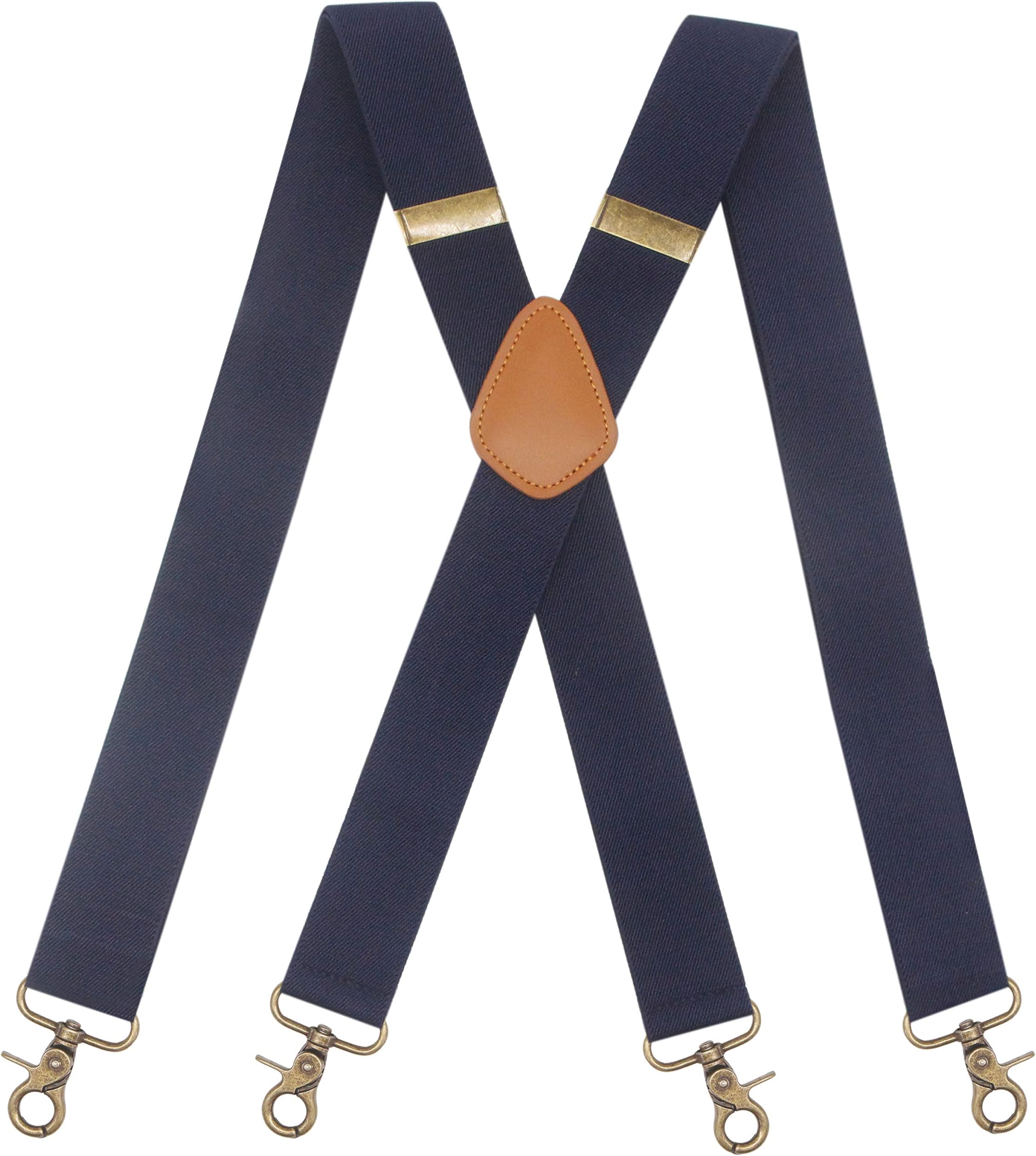 Mens Suspender 4 Swivel Strong Hooks Adjustable Braces Elastic Comfortable X Style Heavy Duty Strap