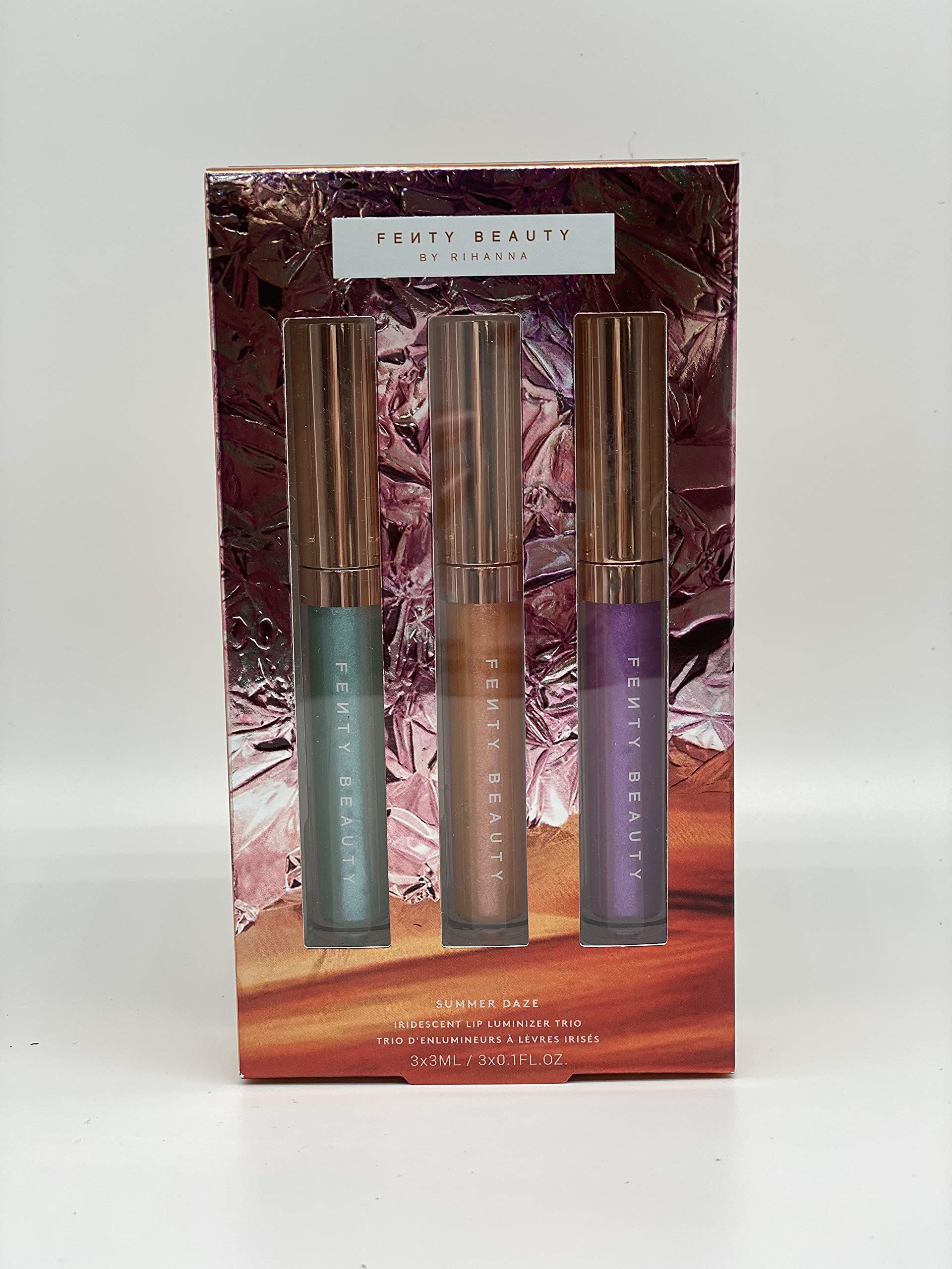 FENTY BEAUTY BY RIHANNA Summer Daze Iridescent Lip Luminizer Trio LIMITED EDITION