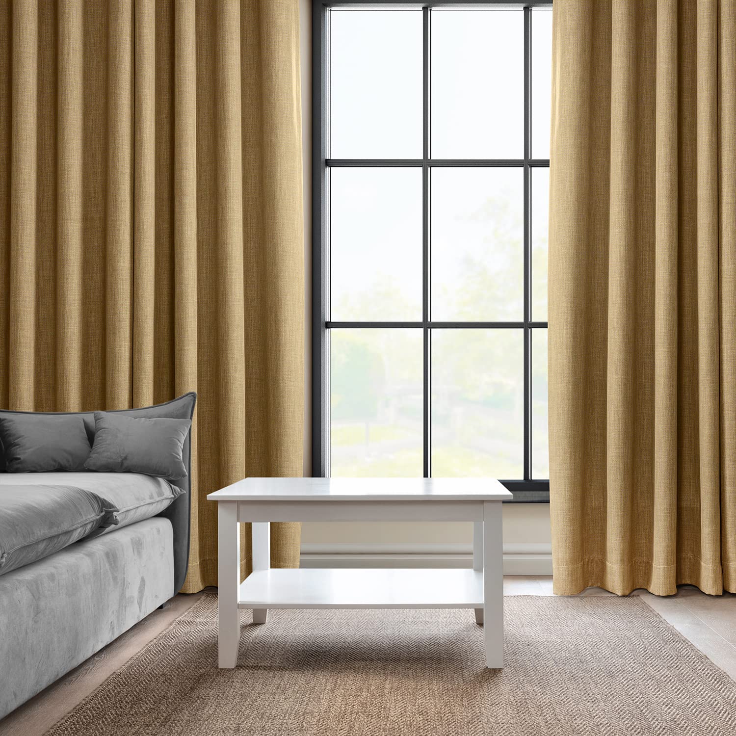 HPD Half Price Drapes Grommet Linen Curtains 96 Inches Long Room Darkening Curtains for Bedroom & Living Room (1 Panel) - Image 3