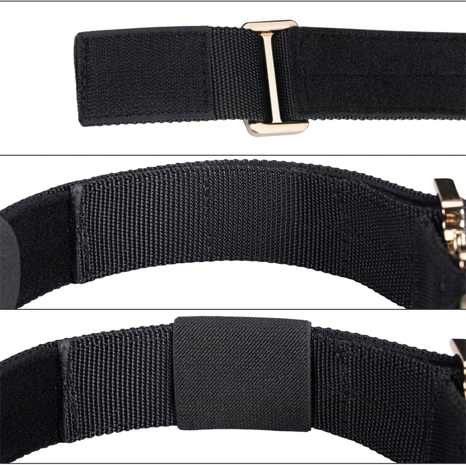 EXCELLENT ELITE SPANKER Tactical Dog Collar Military Adjustable Heavy Duty Training Dog Collar with Metal Buckle and Control Handle(Black)