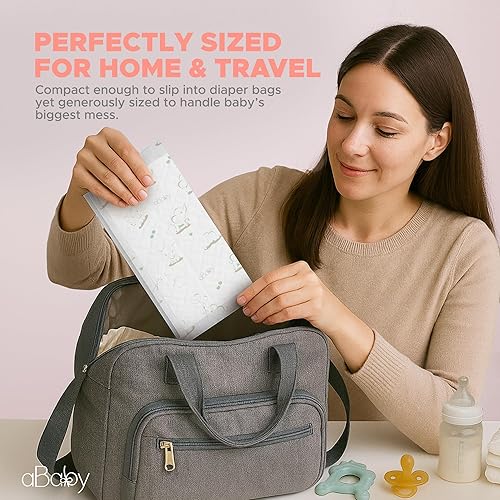 Miniatura 5 de Cambiadores desechables para bebé (paquete de 50) cambiador de bebé súper suave y ultra absorbente, cambiador de pañales a prueba de fugas para