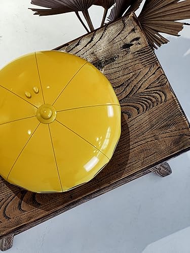 Vista 2 de Lámpara de mesa Space Age, LED que cambia de color, 3 modos de luz, recargable por USB, luz ambiental inalámbrica (amarillo)