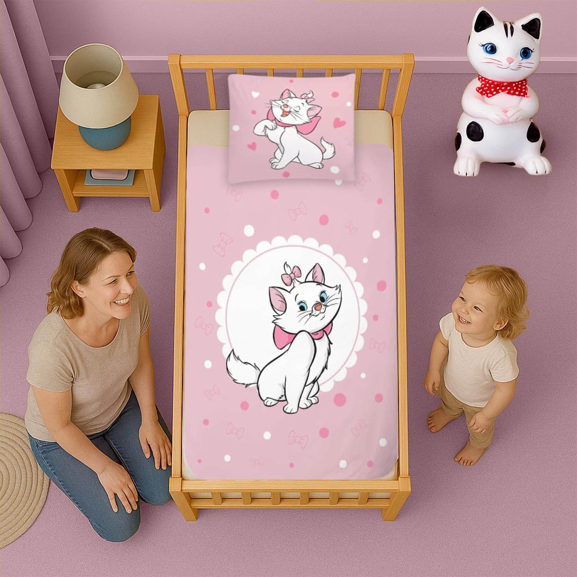 Disney Aristocats Marie Cat Cot Size Bedding Set, Multicolor, Cot Bed - Image 3
