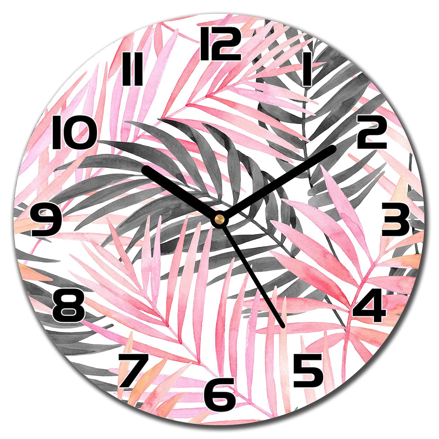 Horloge murale en verre de sécurité Coloray 30 cm avec aiguilles noires lisibles