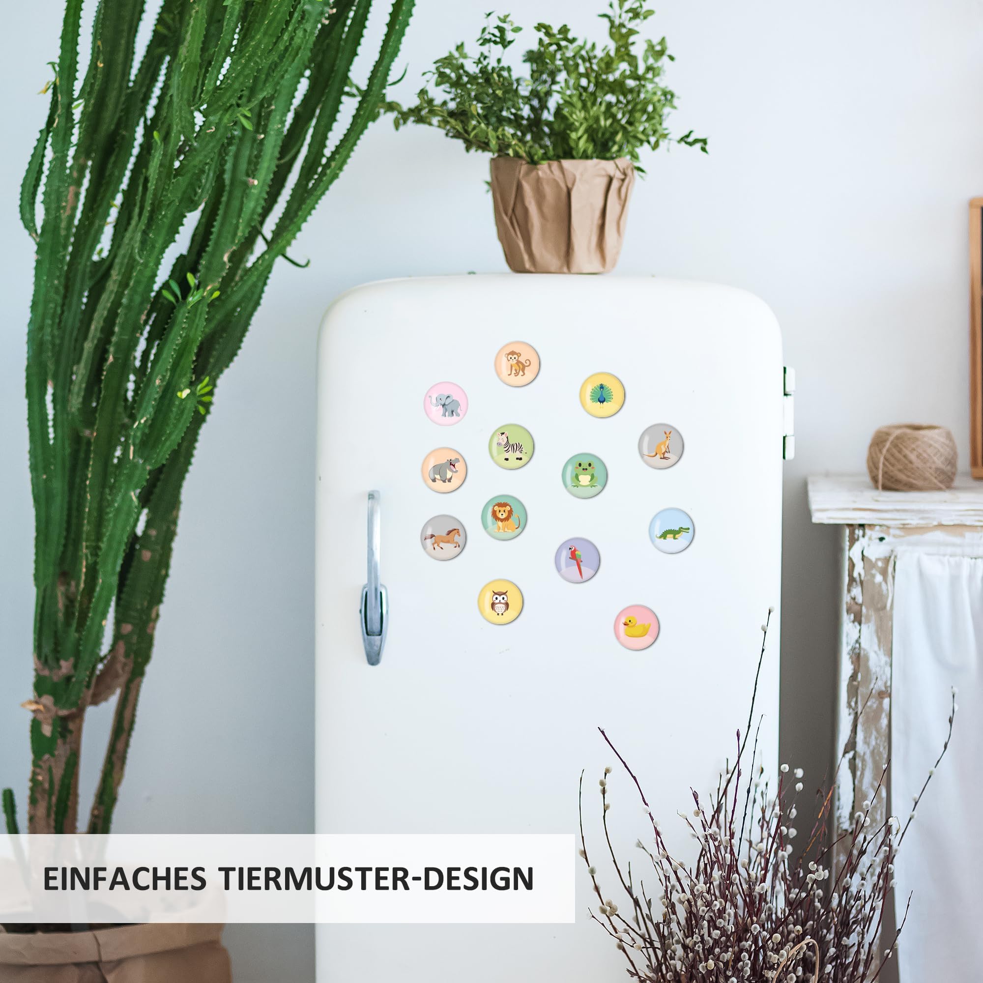 BIROYAL Magnesy dla dzieci – magnesy 3D na lodówkę dla dzieci – magnesy ze zwierzętami na tablicę magnetyczną, lodówkę, tablicę do przypinania, magnesy na lodówkę, prezenty dla dziecka