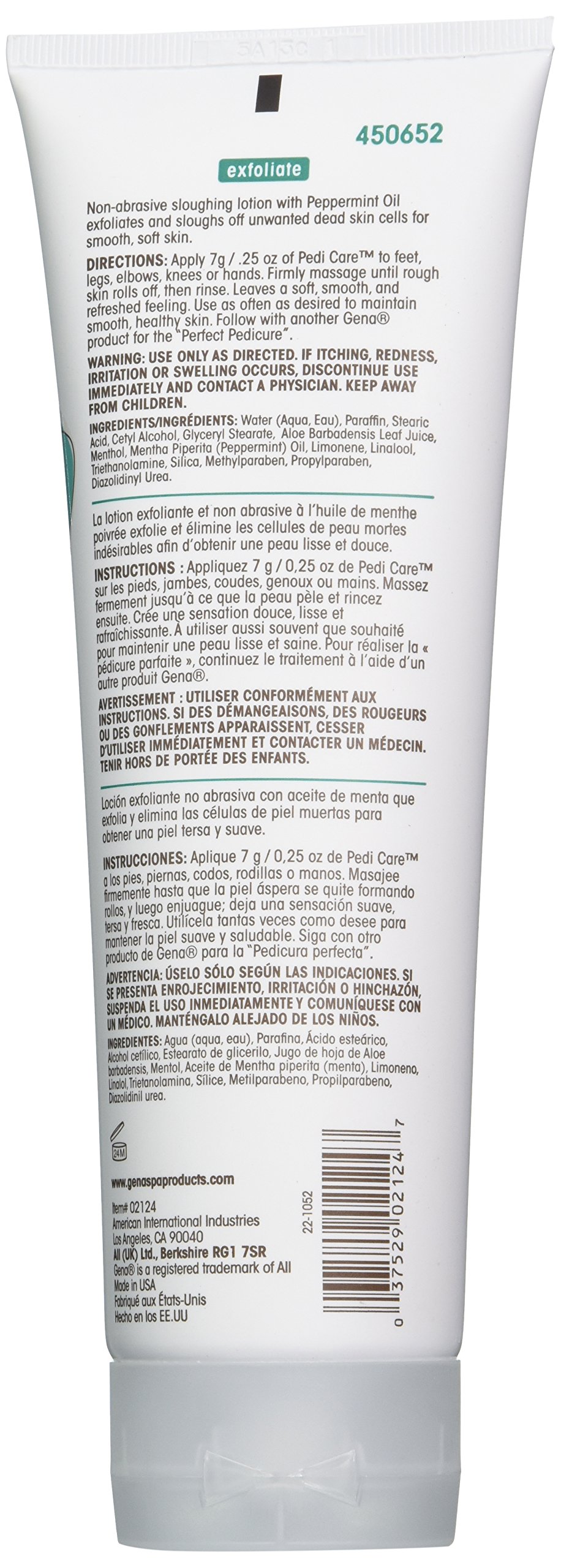 Gena Pedi-Care Lotion with Peppermint Oil, 8.5oz Tube, (Pack of 3)